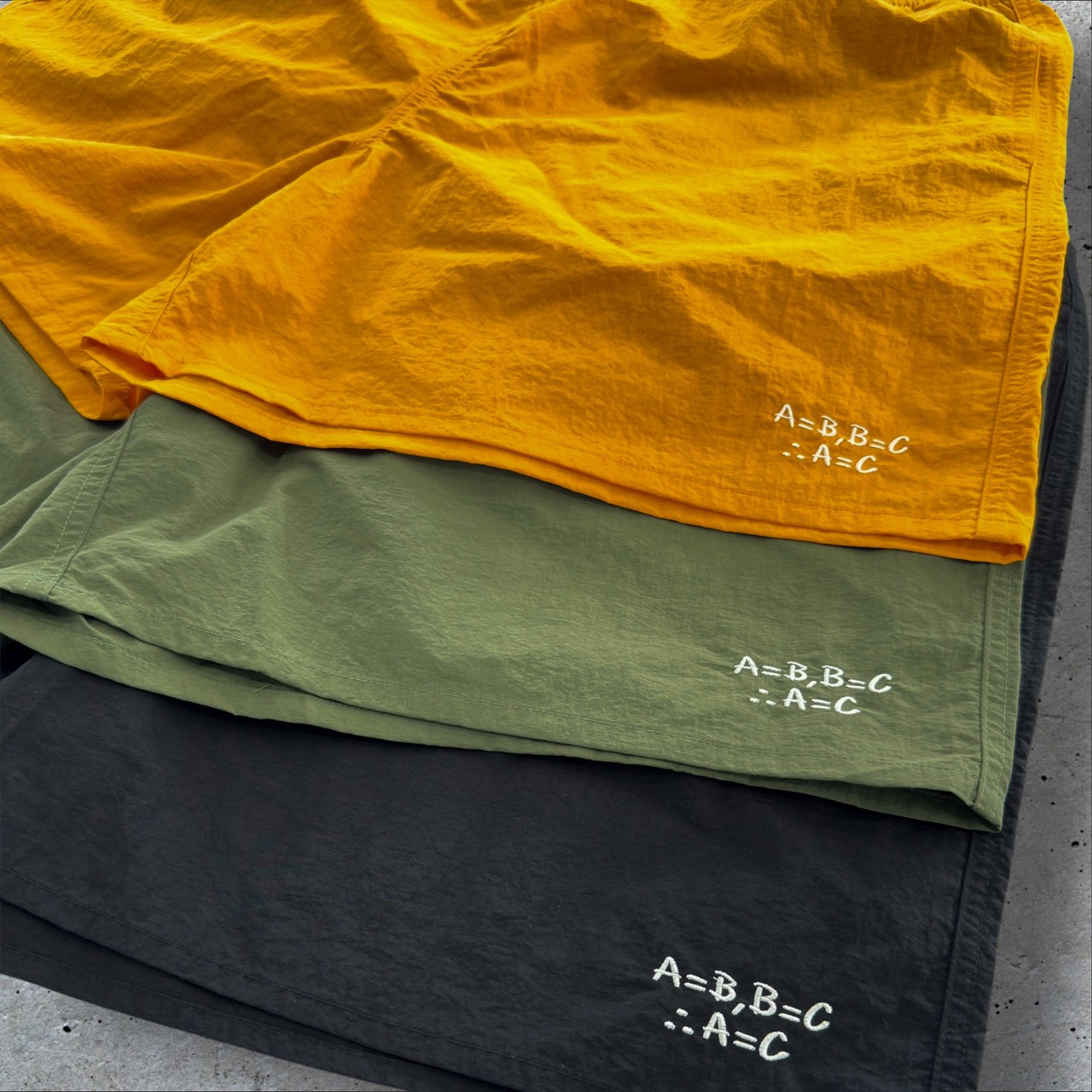 VENDRA ∴ A=C 刺繍ナイロンshorts - 画像 (5)